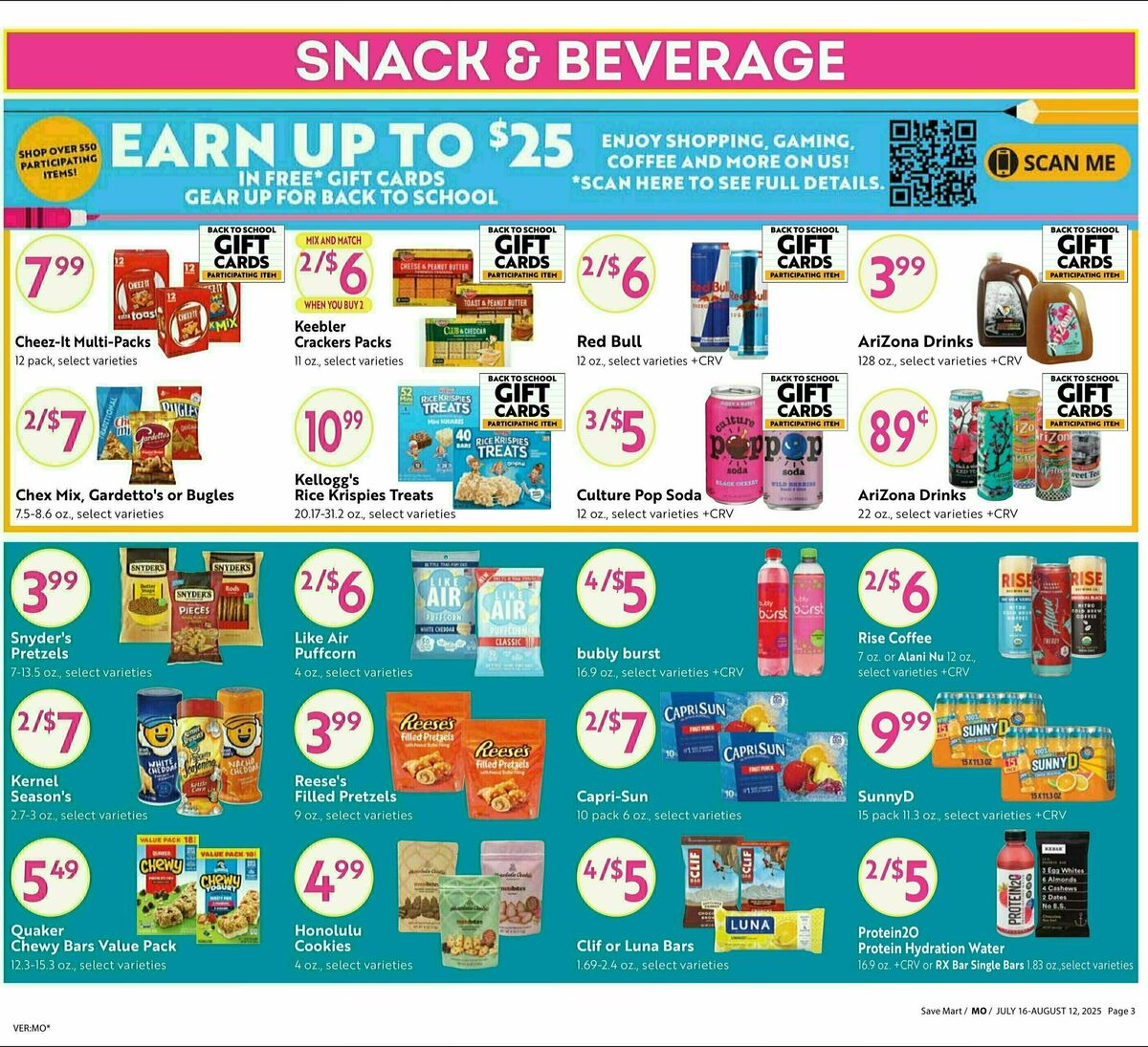 Save Mart Big Monthly Deals Weekly Ad from July 16