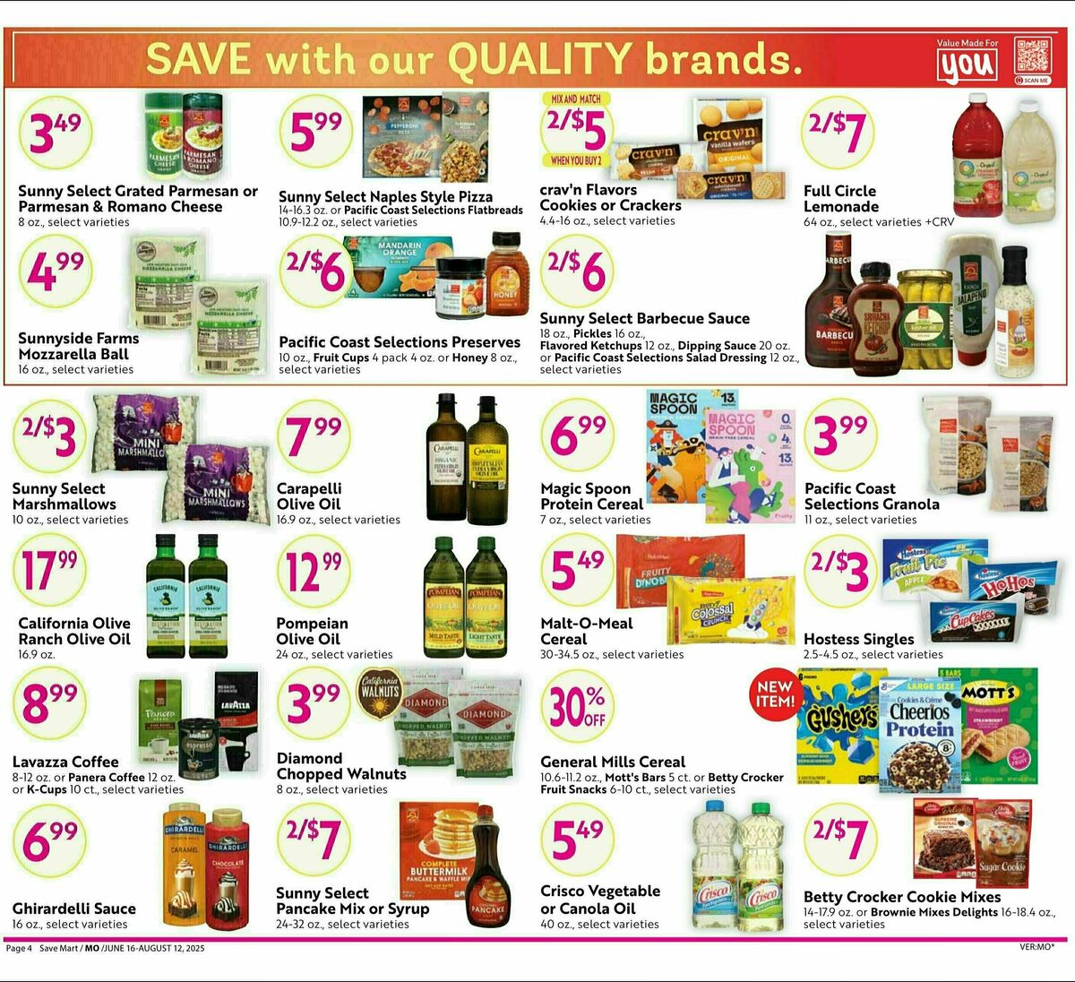 Save Mart Big Monthly Deals Weekly Ad from July 16