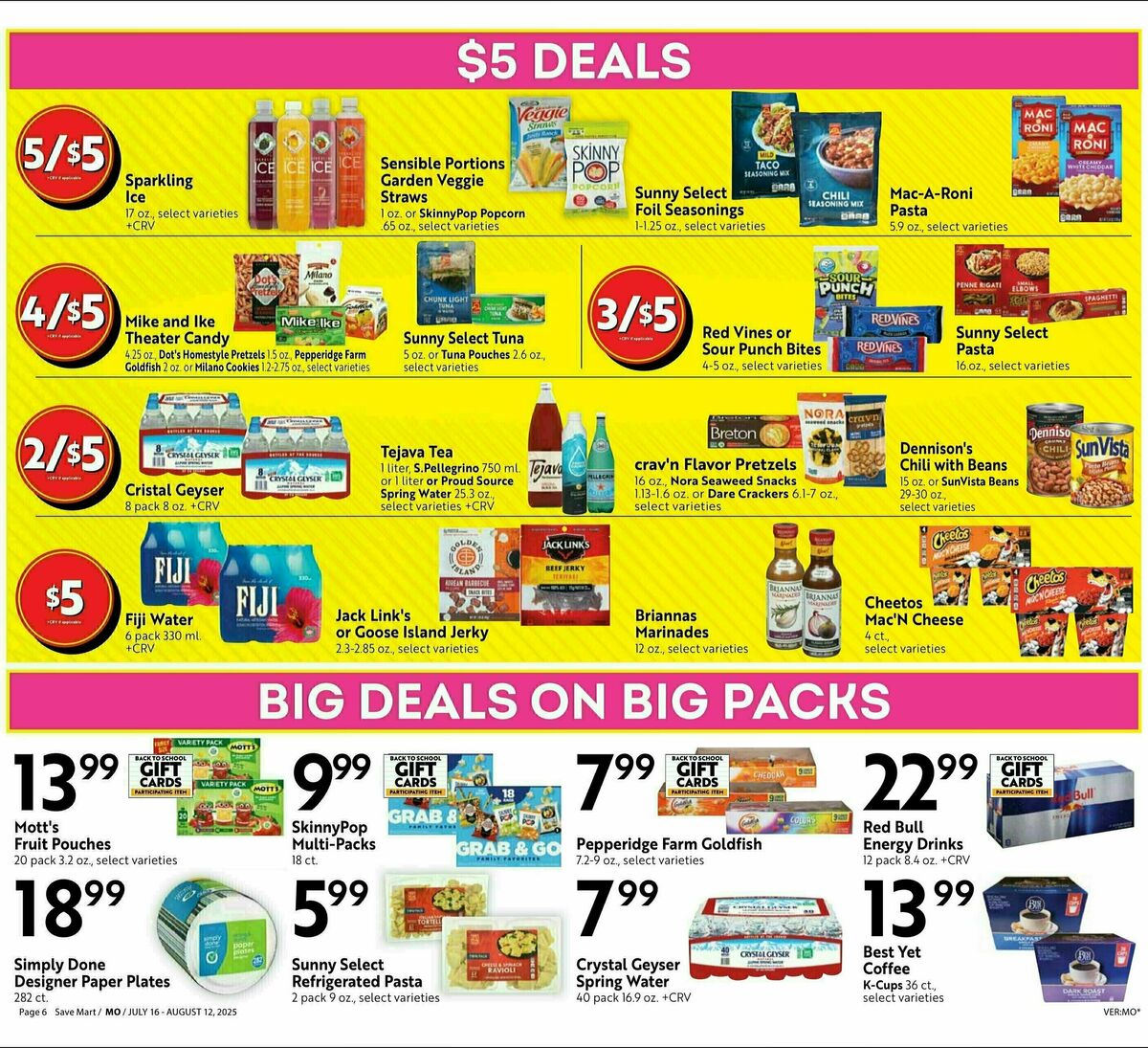 Save Mart Big Monthly Deals Weekly Ad from July 16