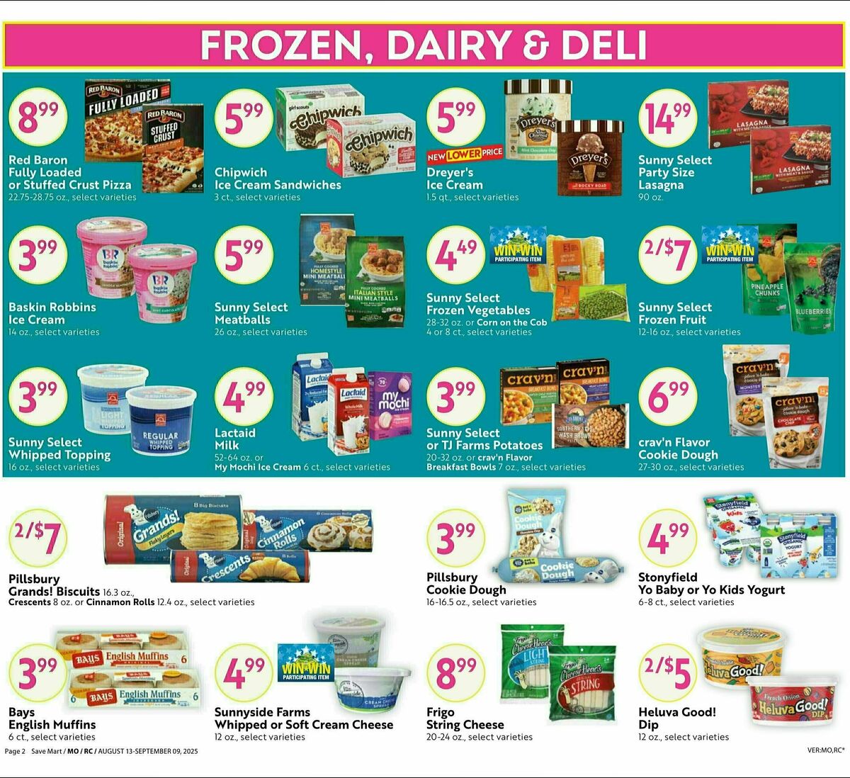 Save Mart Big Monthly Deals Weekly Ad from August 13