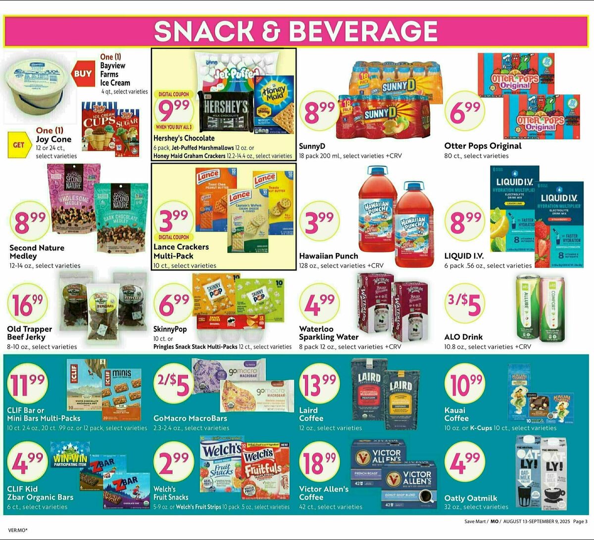 Save Mart Big Monthly Deals Weekly Ad from August 13
