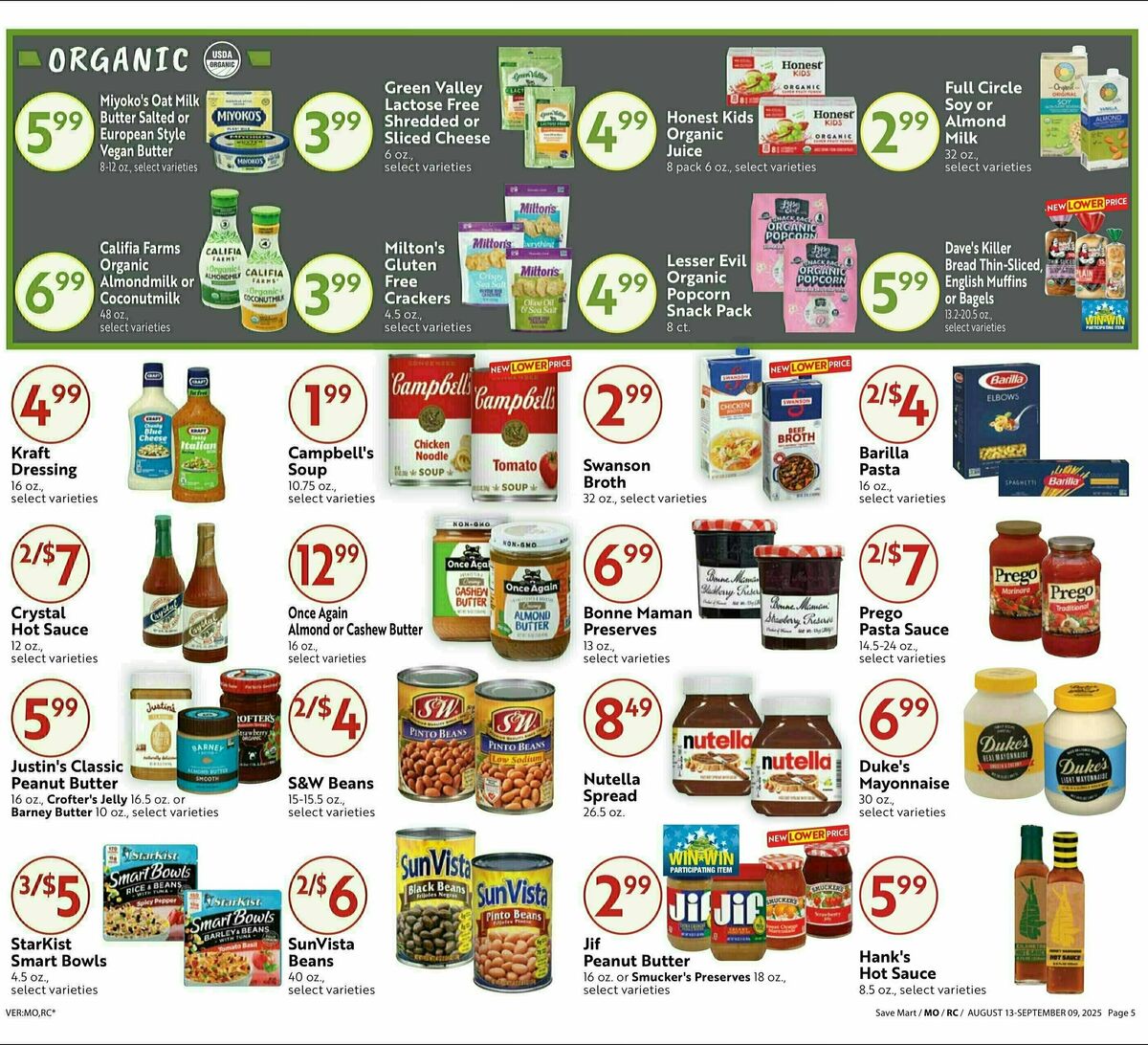 Save Mart Big Monthly Deals Weekly Ad from August 13