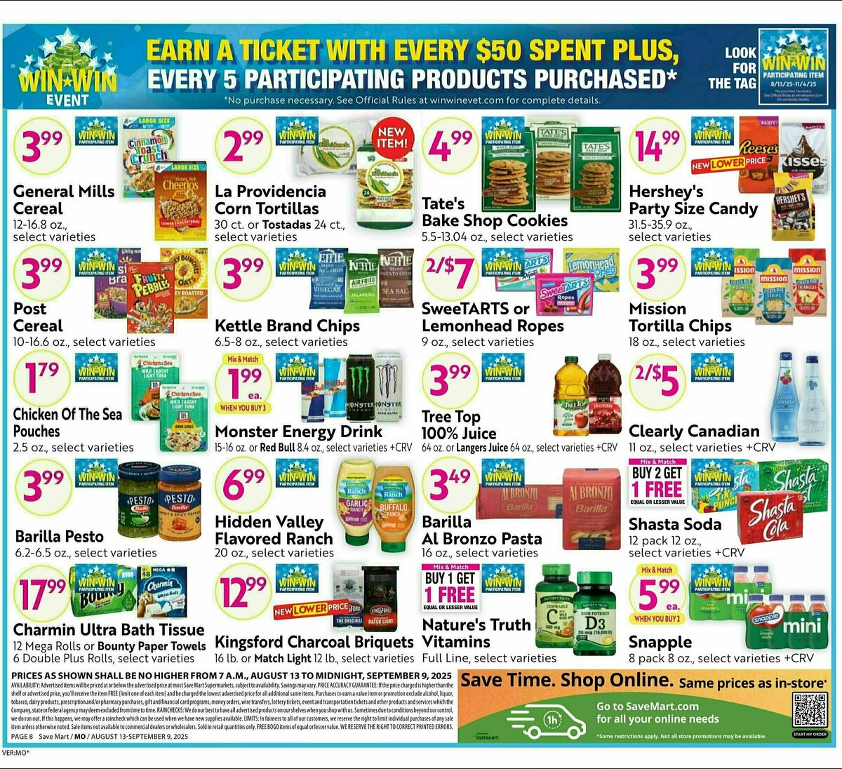 Save Mart Big Monthly Deals Weekly Ad from August 13