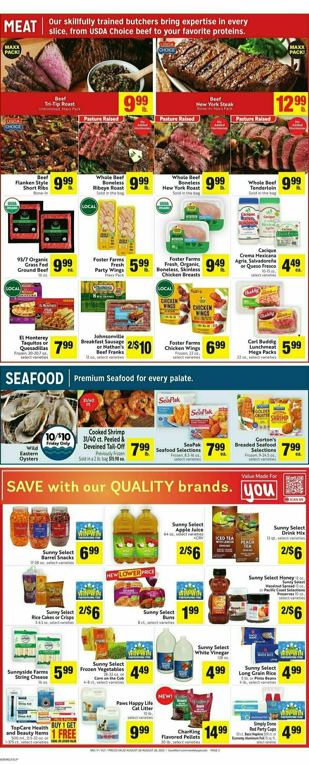Save Mart Weekly Ad from August 20