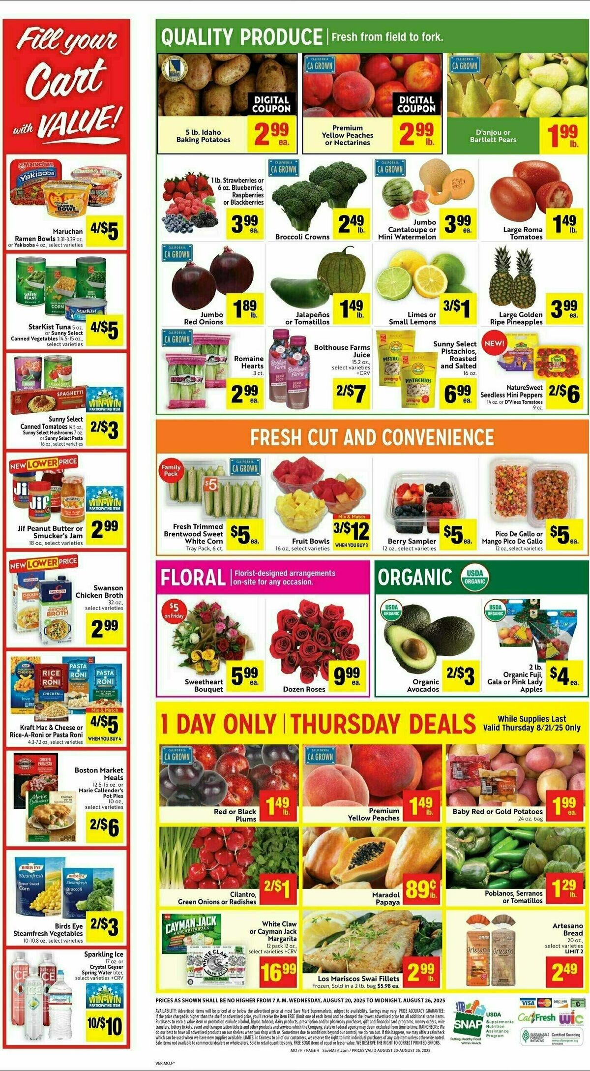 Save Mart Weekly Ad from August 20