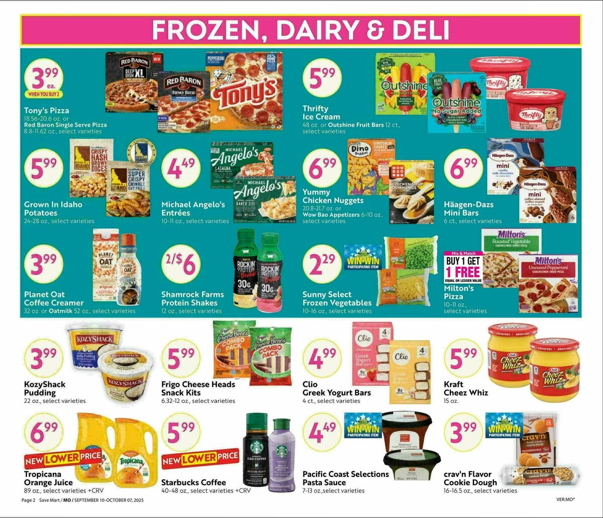Save Mart Big Monthly Deals Weekly Ad from September 10