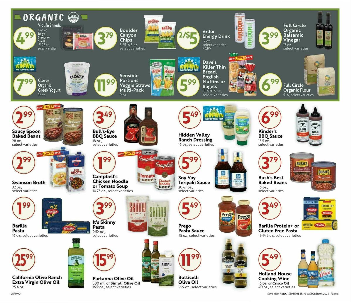 Save Mart Big Monthly Deals Weekly Ad from September 10