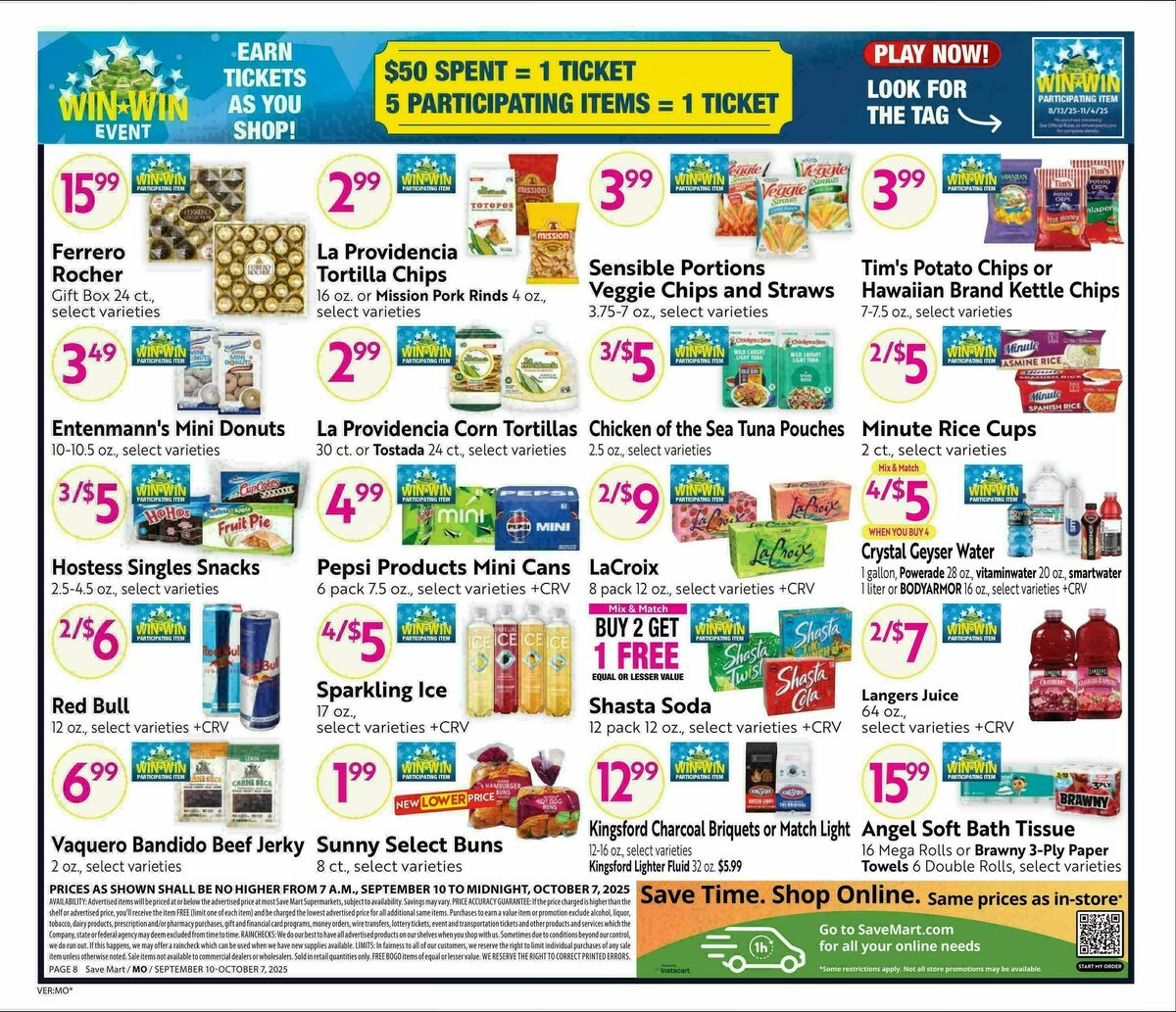 Save Mart Big Monthly Deals Weekly Ad from September 10