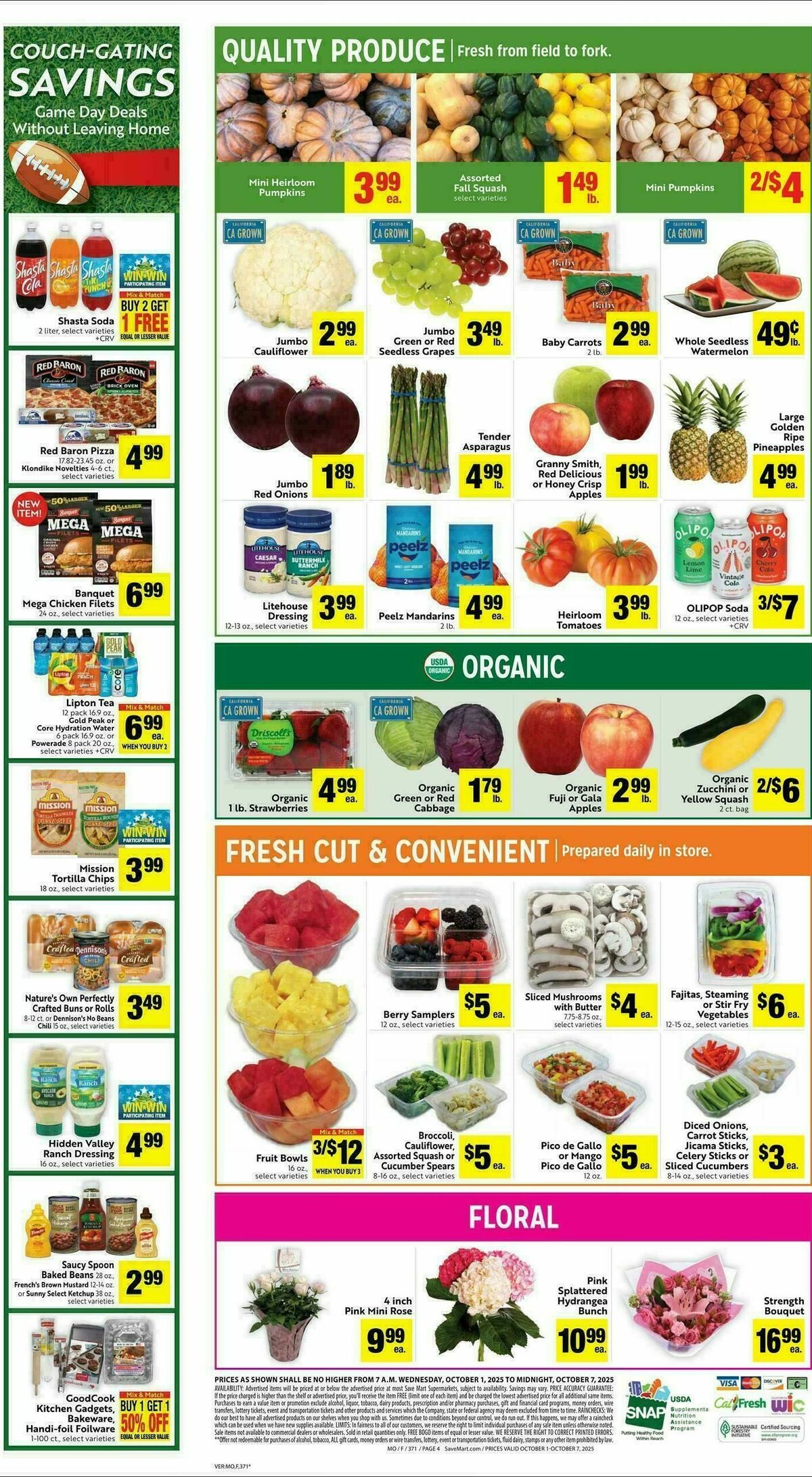 Save Mart Weekly Ad from October 1