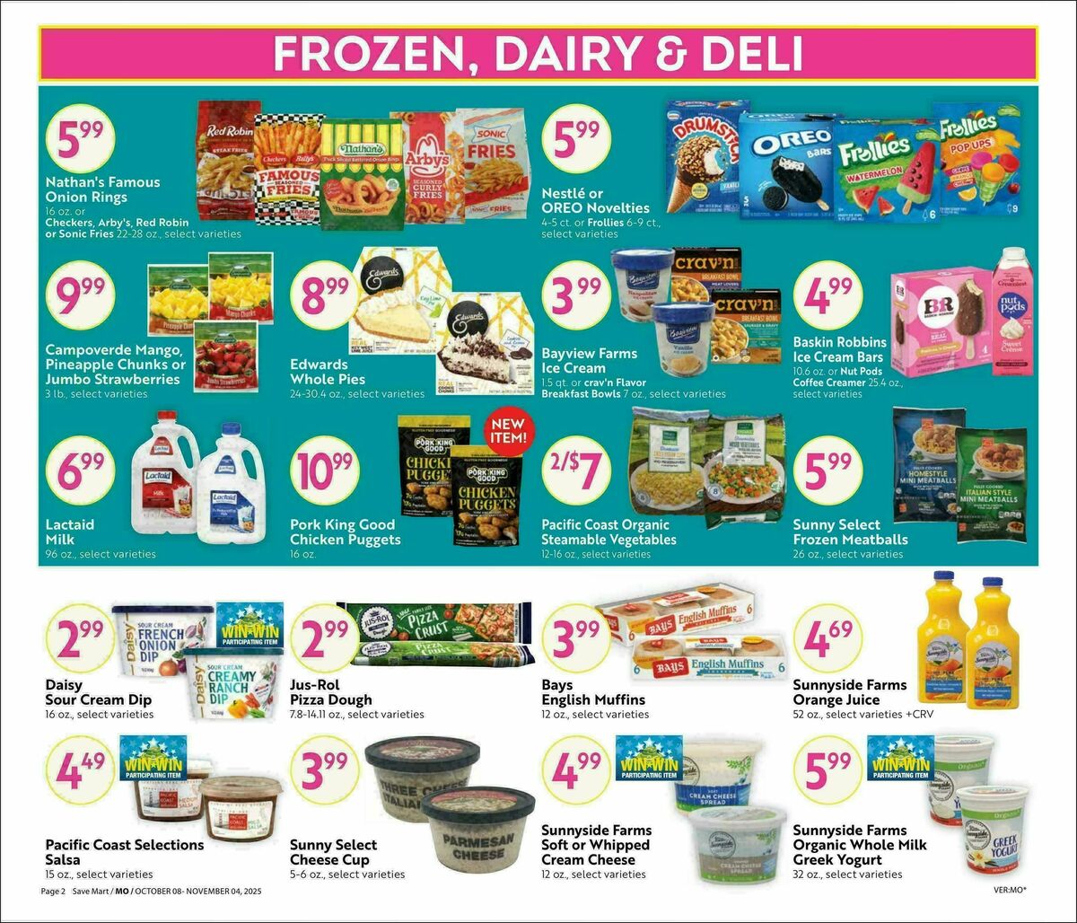 Save Mart Big Monthly Deals Weekly Ad from October 8