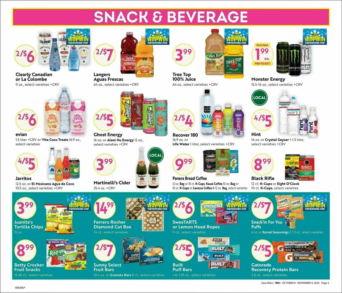Save Mart Big Monthly Deals Weekly Ad from October 8