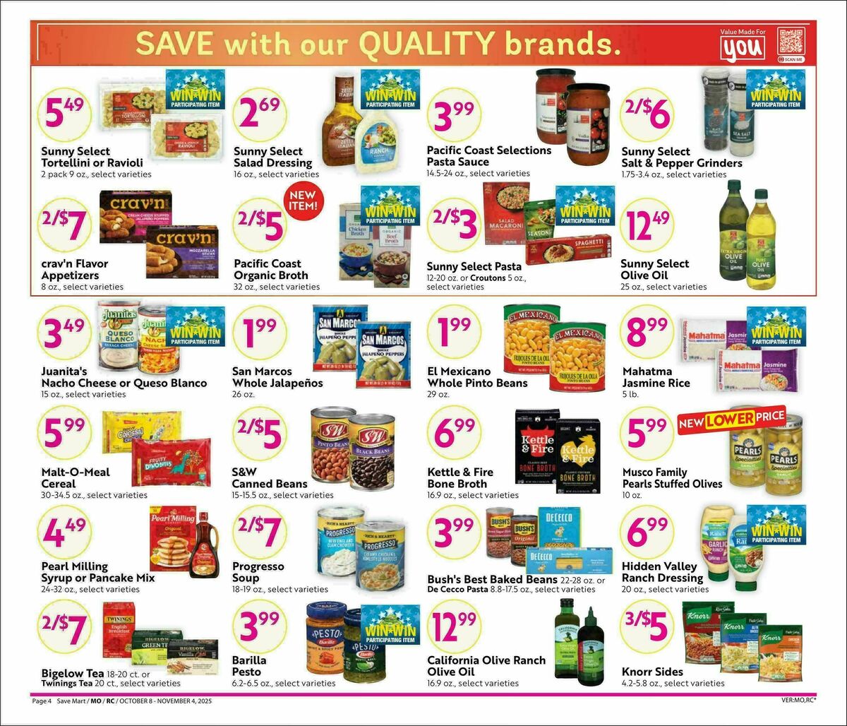 Save Mart Big Monthly Deals Weekly Ad from October 8