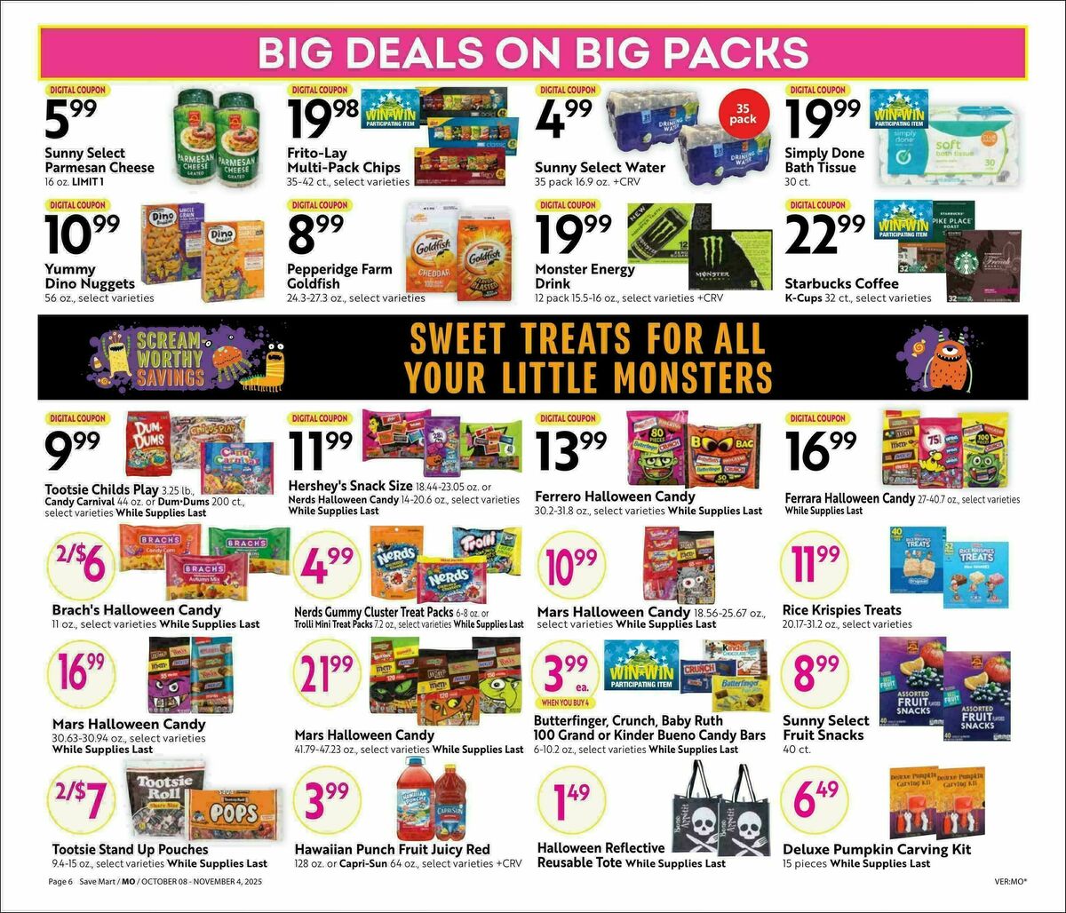 Save Mart Big Monthly Deals Weekly Ad from October 8