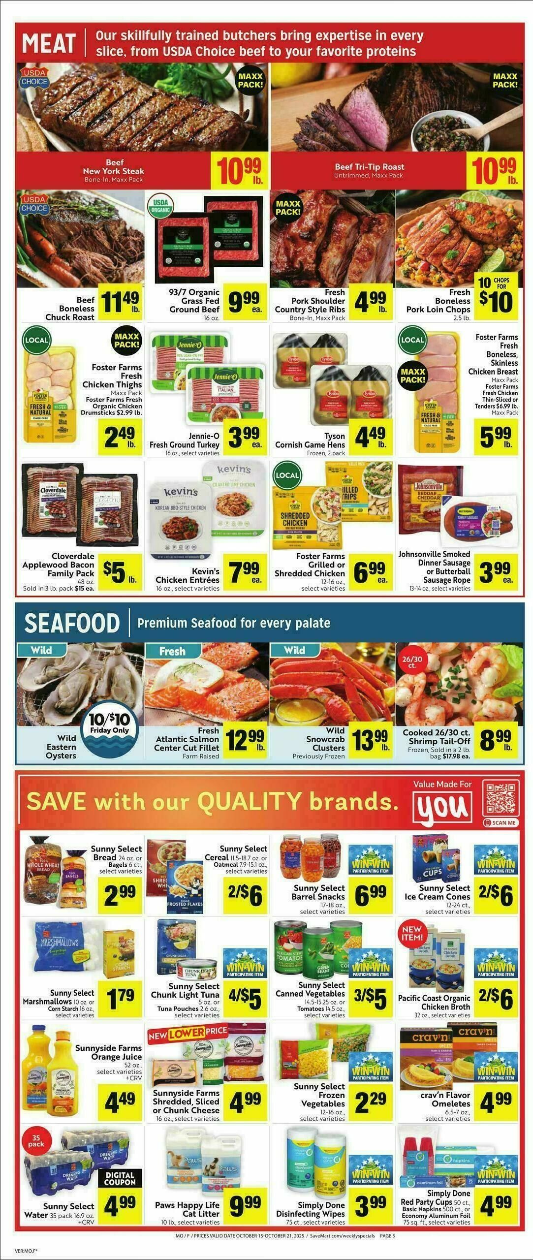 Save Mart Weekly Ad from October 15