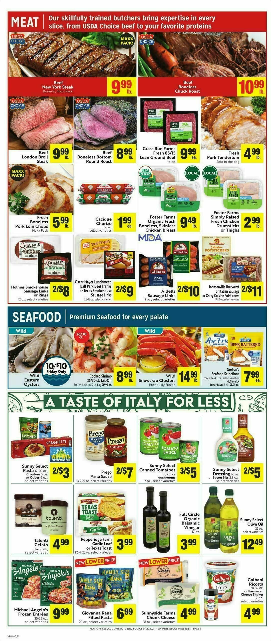 Save Mart Weekly Ad from October 22