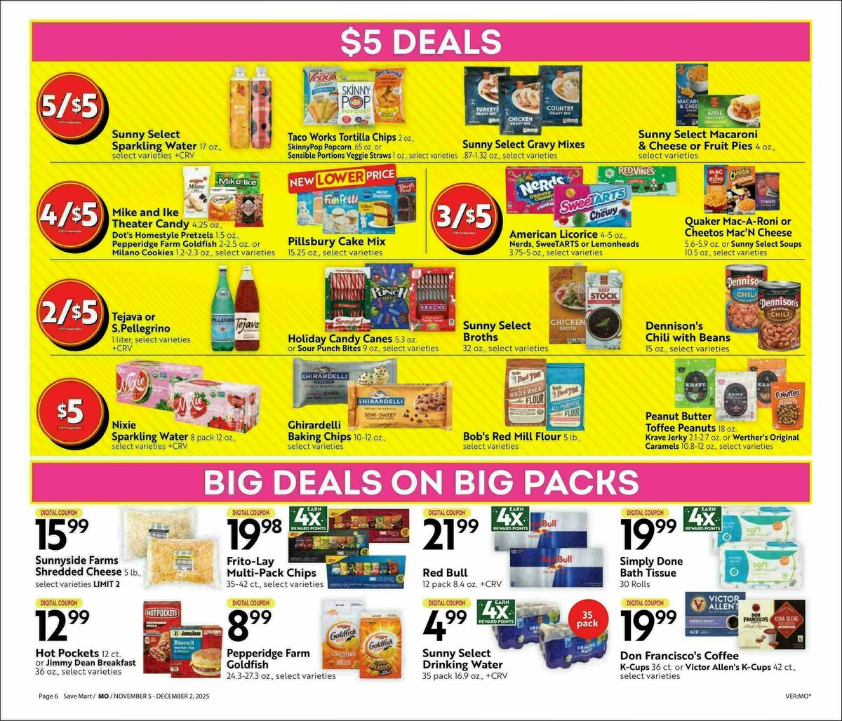 Save Mart Big Monthly Deals Weekly Ad from November 5
