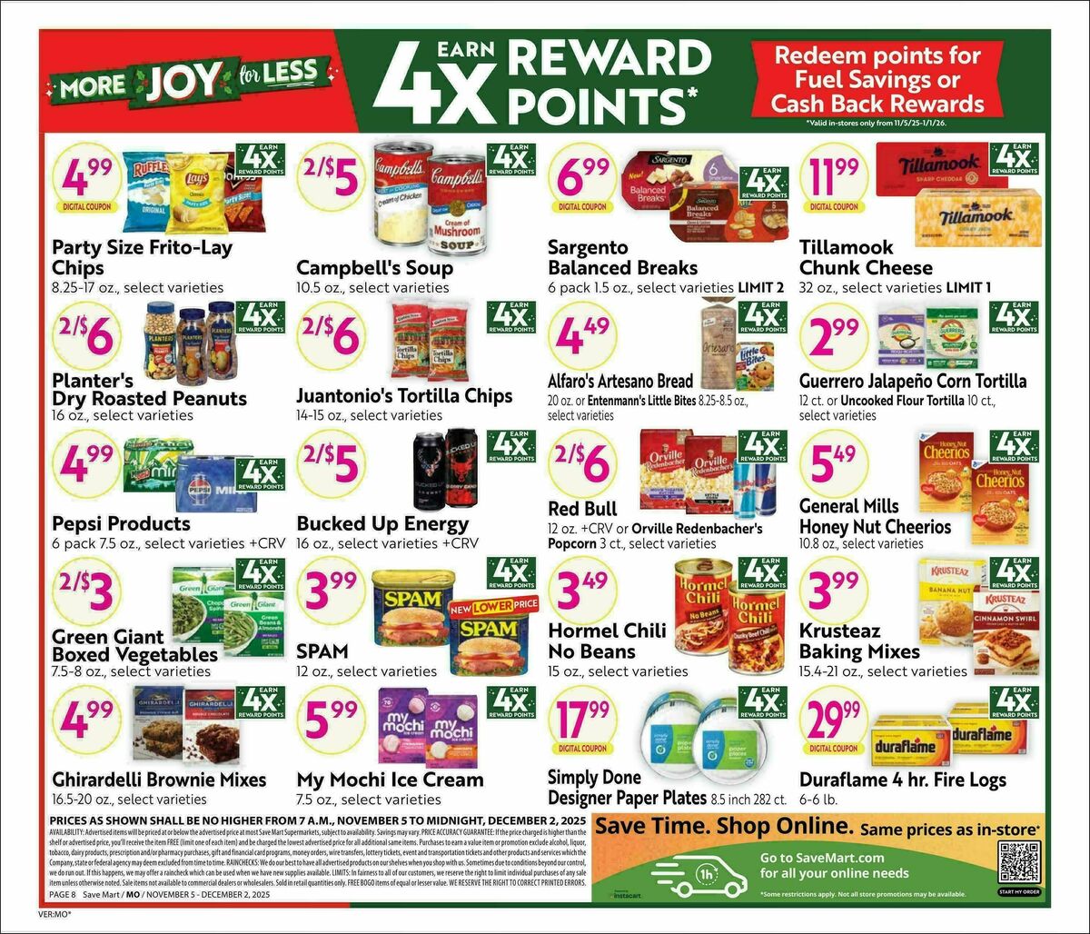 Save Mart Big Monthly Deals Weekly Ad from November 5