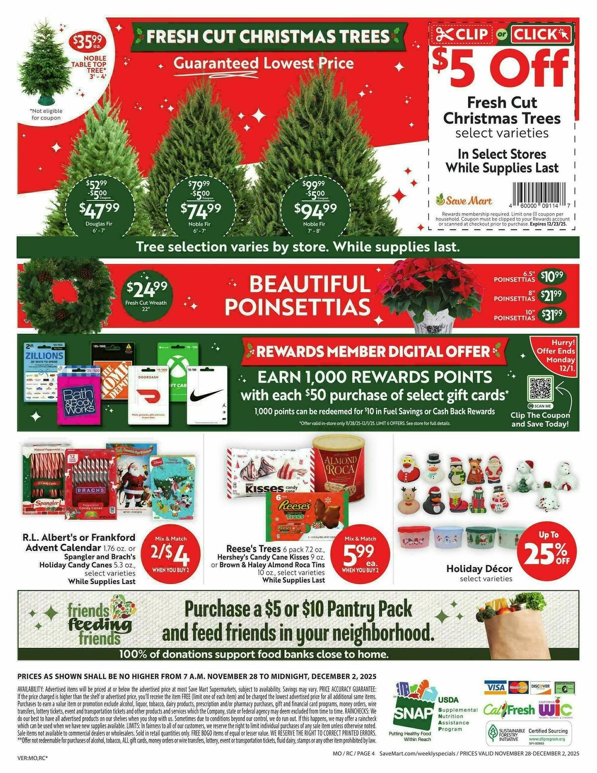 Save Mart 5 Day Holiday Sale Weekly Ad from November 28