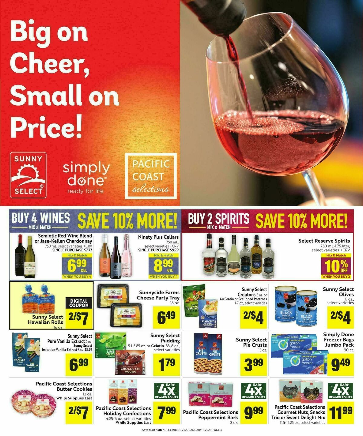 Save Mart Save Even More Weekly Ad from December 3