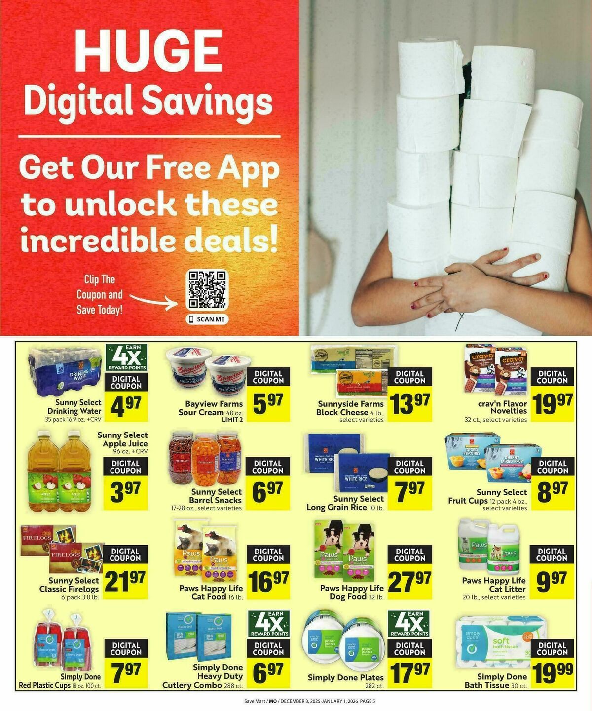 Save Mart Save Even More Weekly Ad from December 3