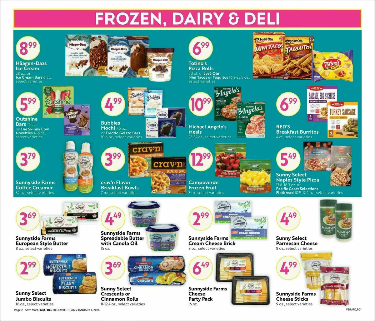Save Mart Big Monthly Deals Weekly Ad from December 3