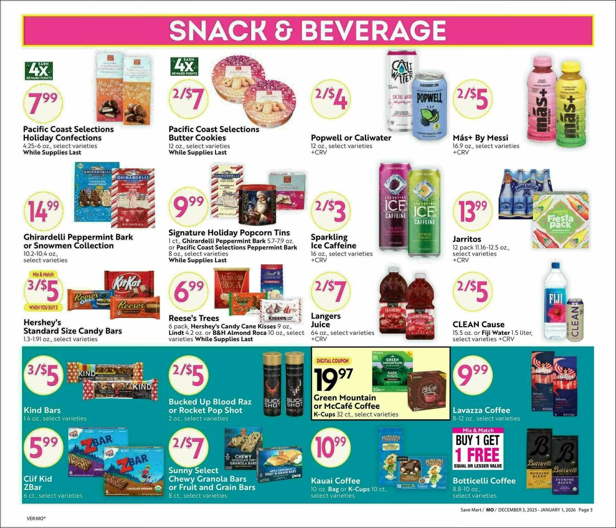 Save Mart Big Monthly Deals Weekly Ad from December 3