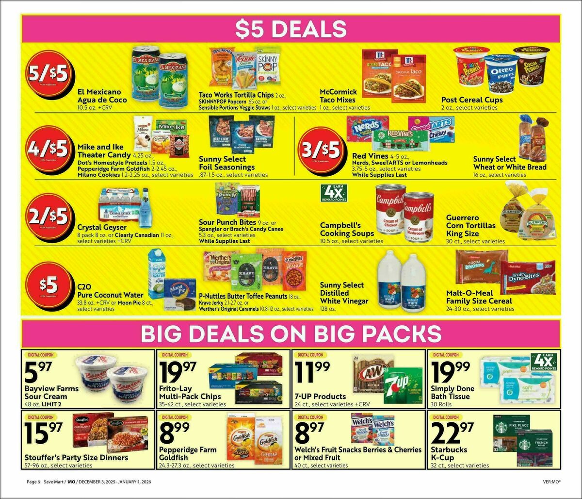 Save Mart Big Monthly Deals Weekly Ad from December 3