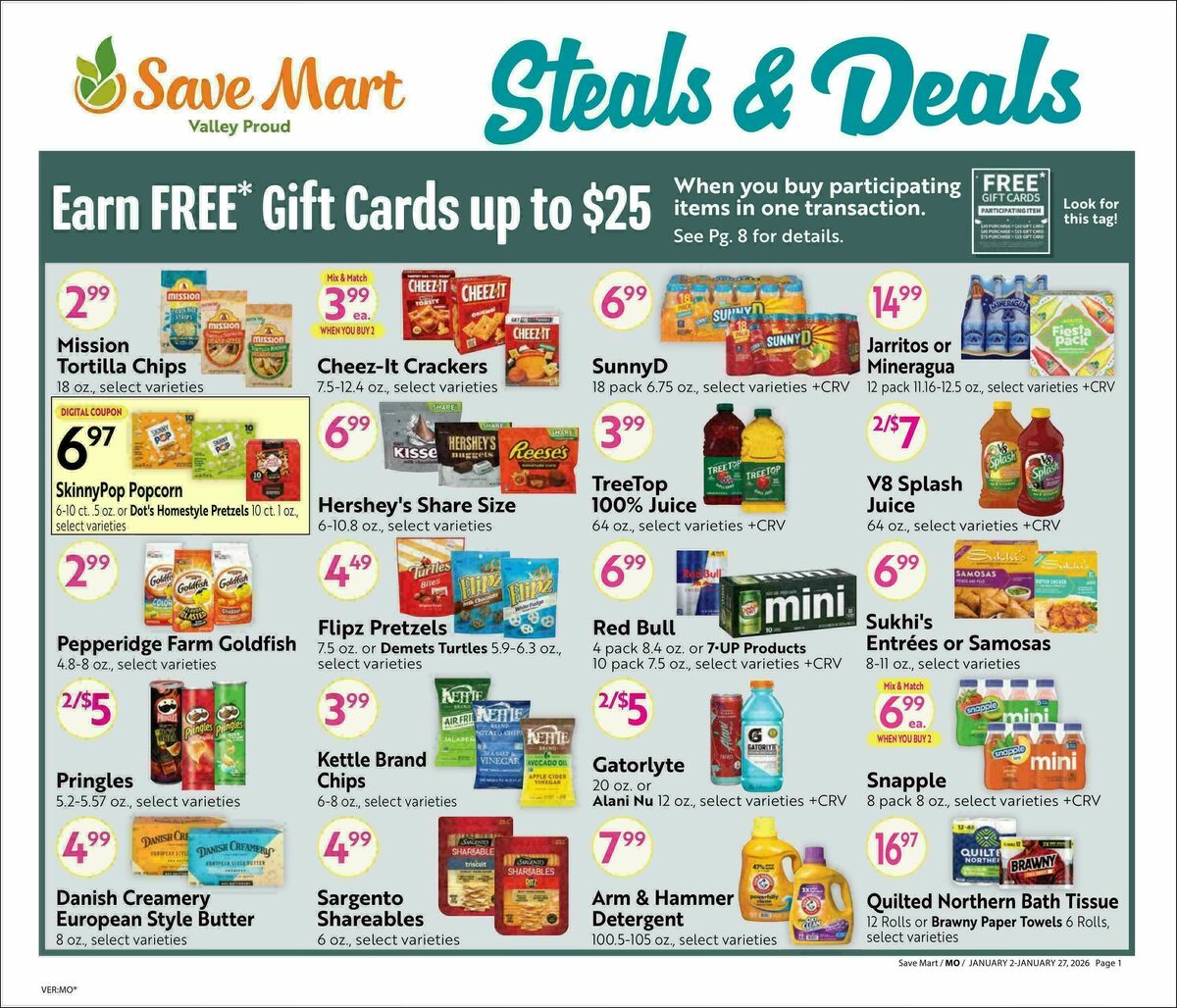 Save Mart Big Monthly Deals Weekly Ad from January 2