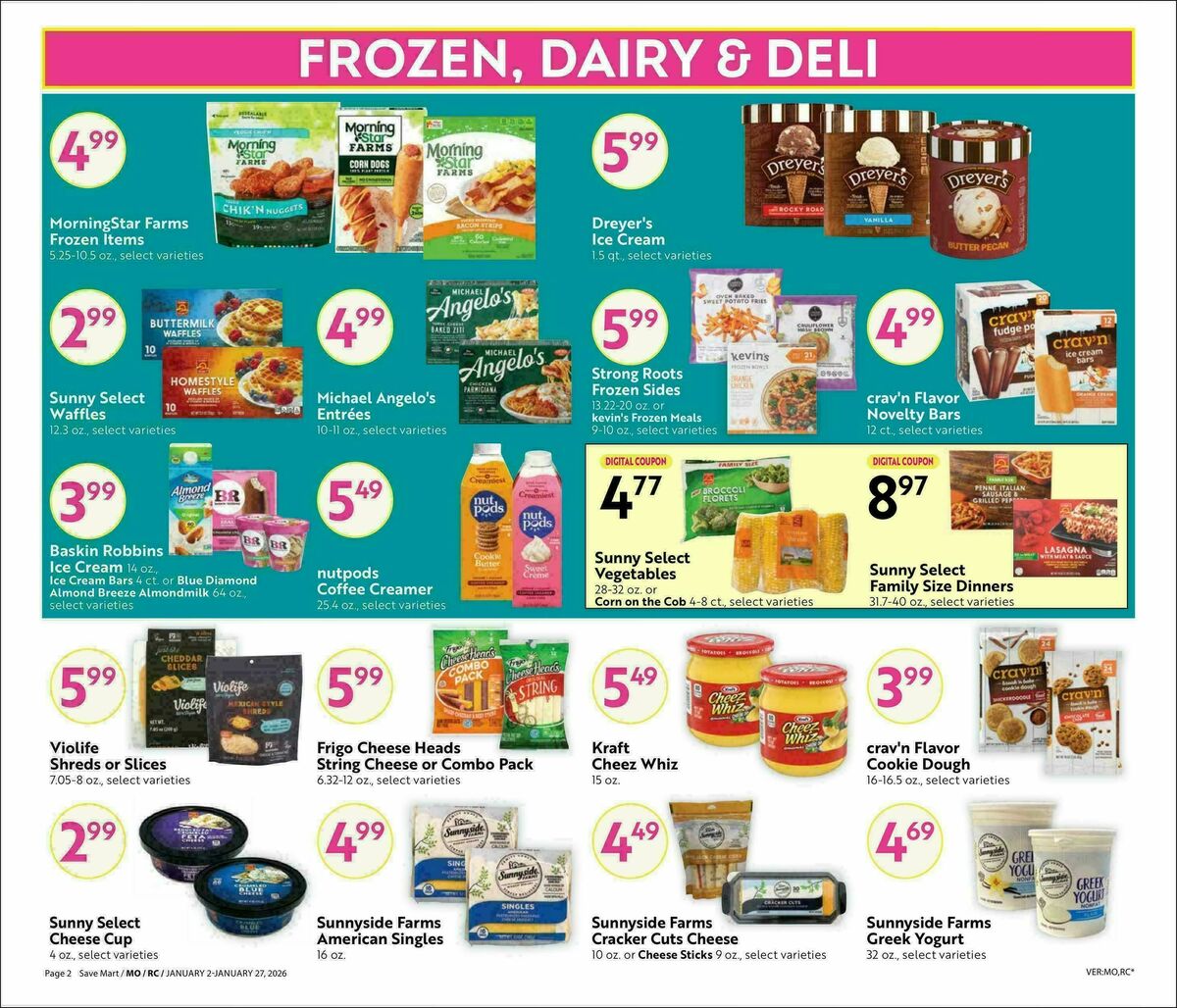 Save Mart Big Monthly Deals Weekly Ad from January 2