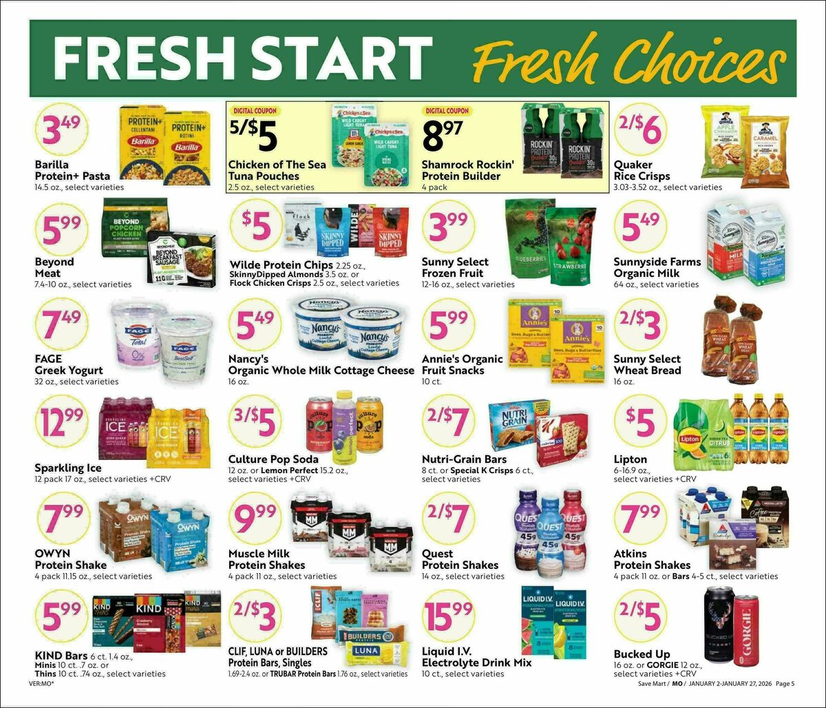 Save Mart Big Monthly Deals Weekly Ad from January 2