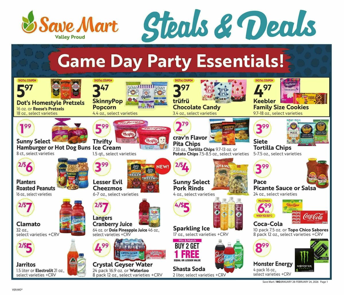 Save Mart Big Monthly Deals Weekly Ad from January 28