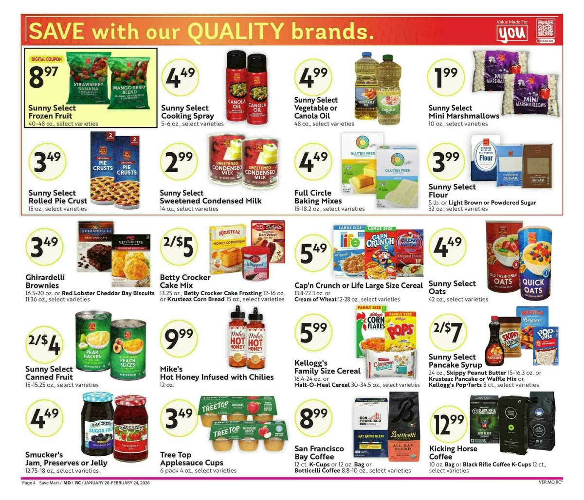 Save Mart Big Monthly Deals Weekly Ad from January 28
