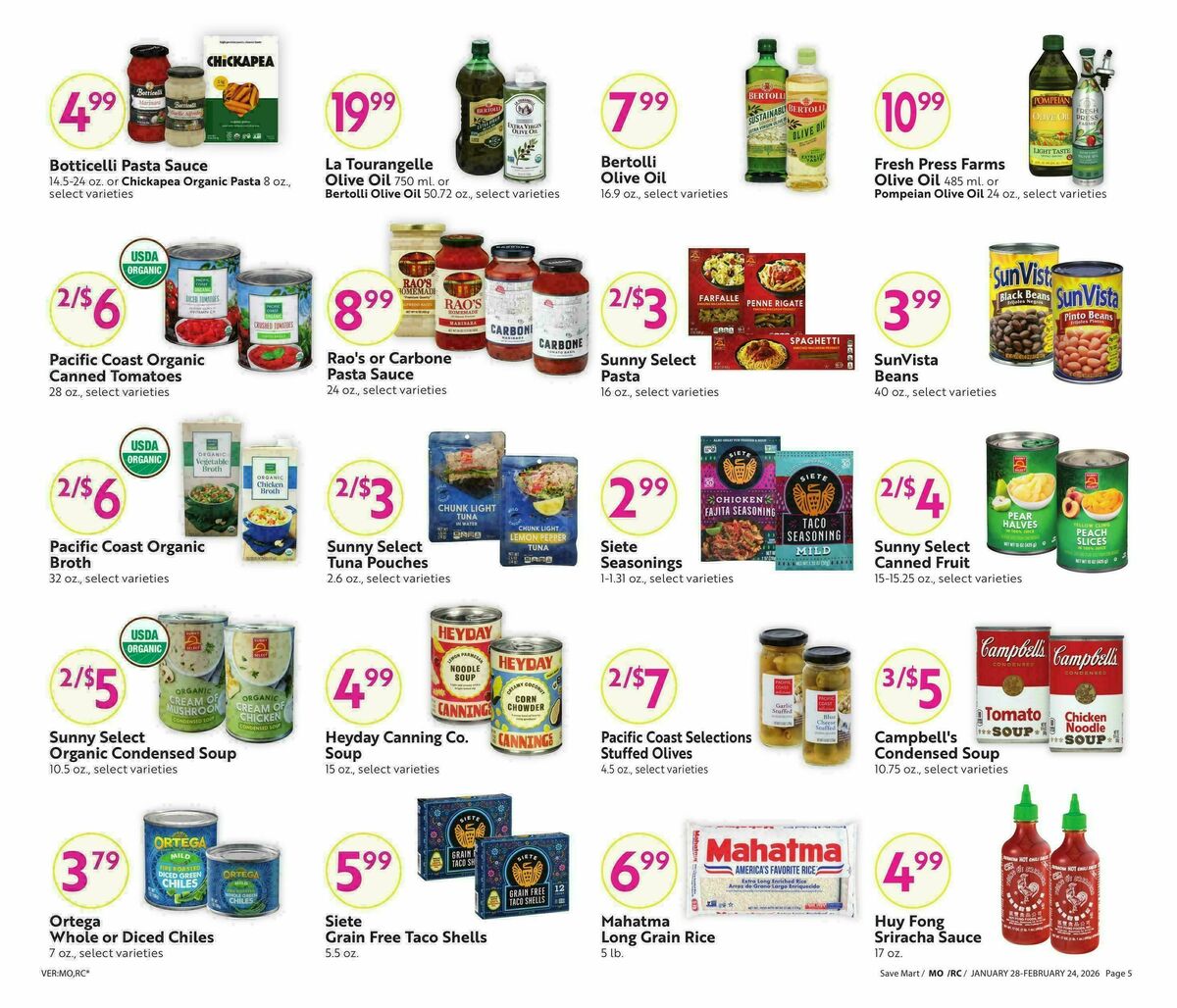 Save Mart Big Monthly Deals Weekly Ad from January 28