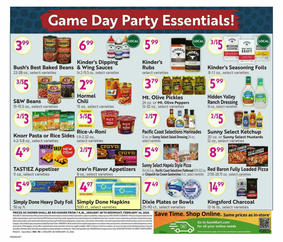 Save Mart Big Monthly Deals Weekly Ad from January 28