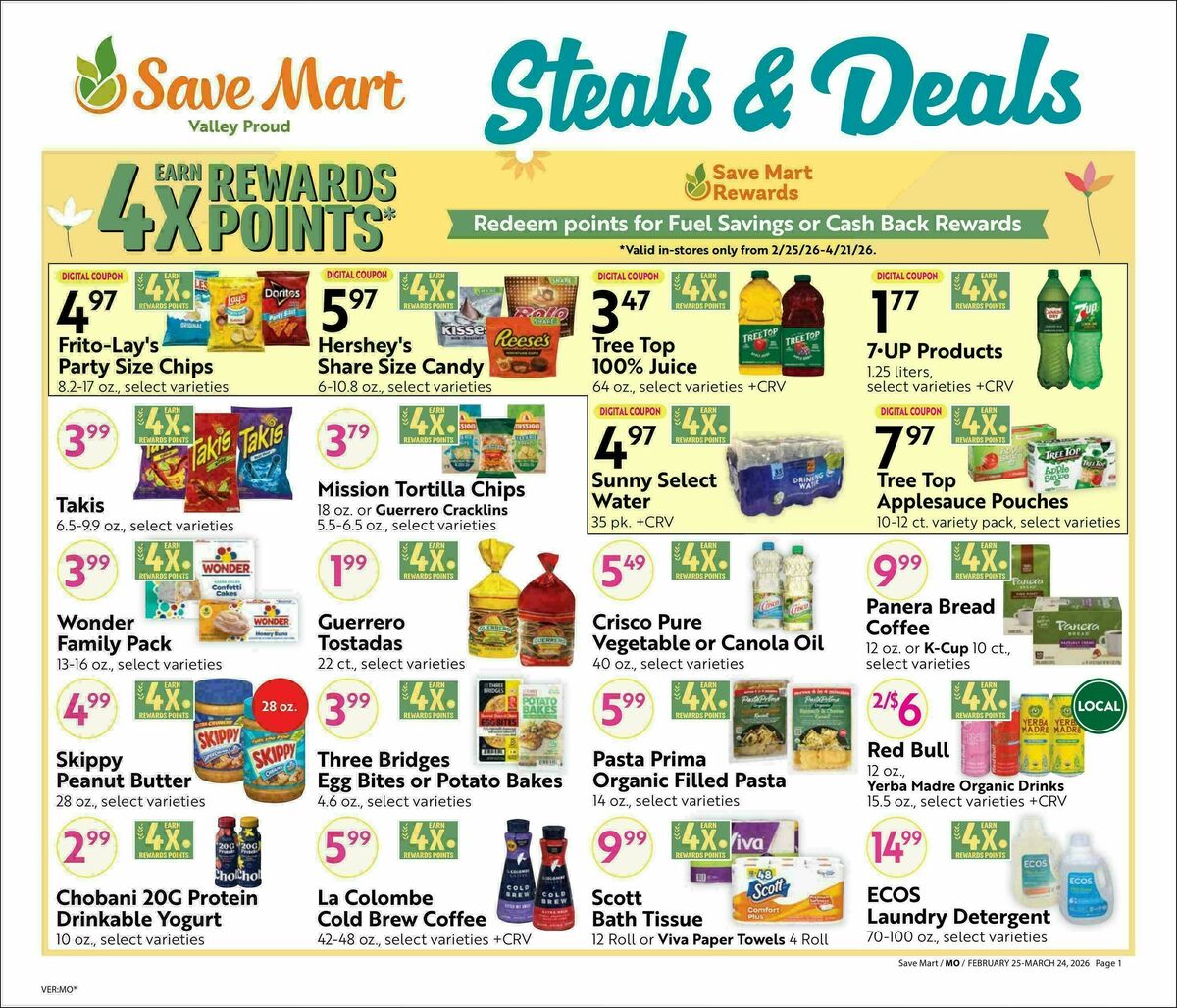 Save Mart Big Monthly Deals Weekly Ad from February 25