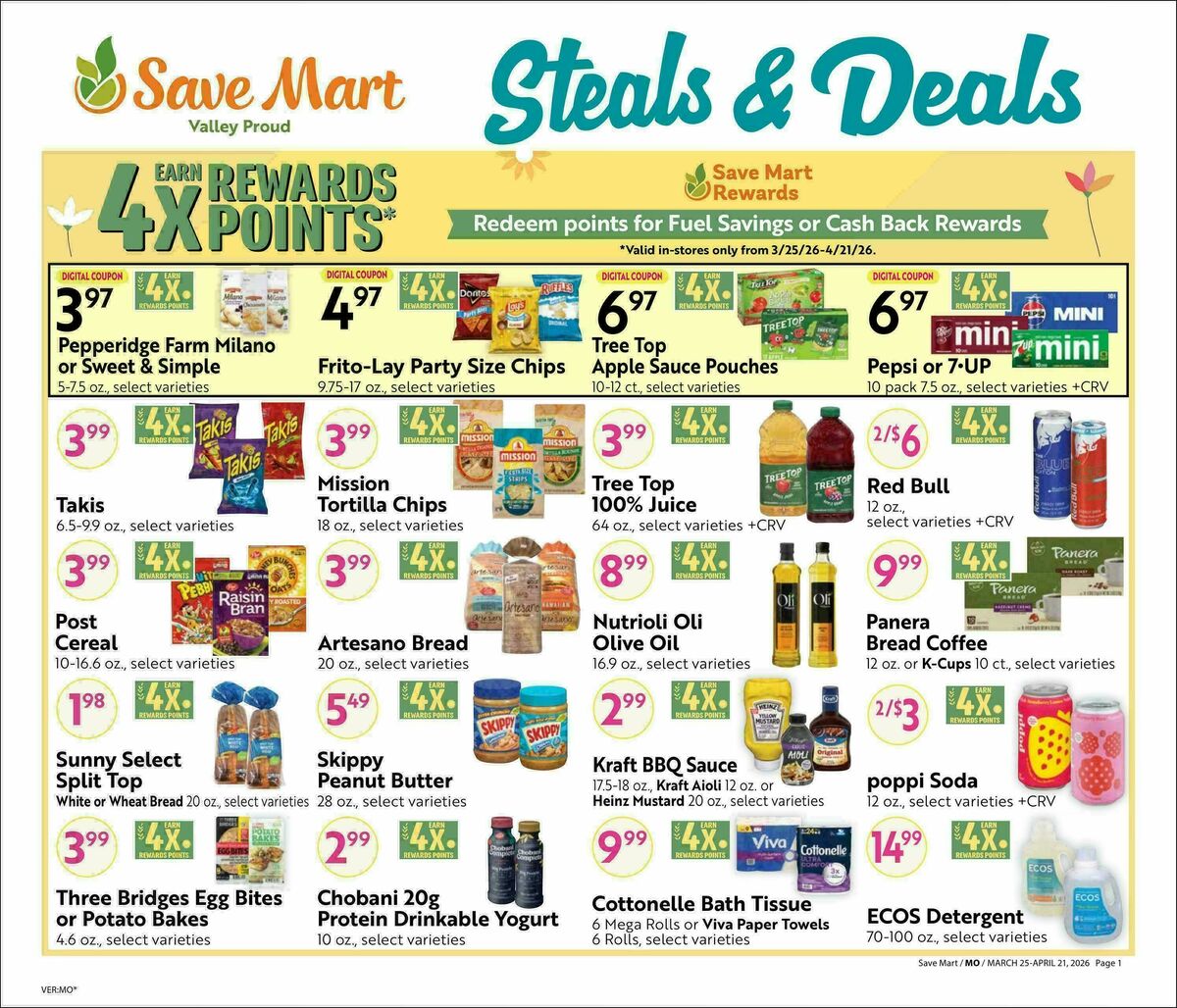 Save Mart Big Monthly Deals Weekly Ad from March 25