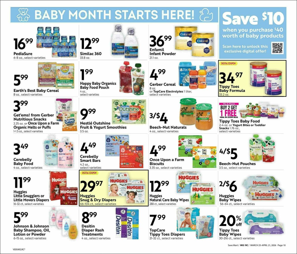 Save Mart Big Monthly Deals Weekly Ad from March 25