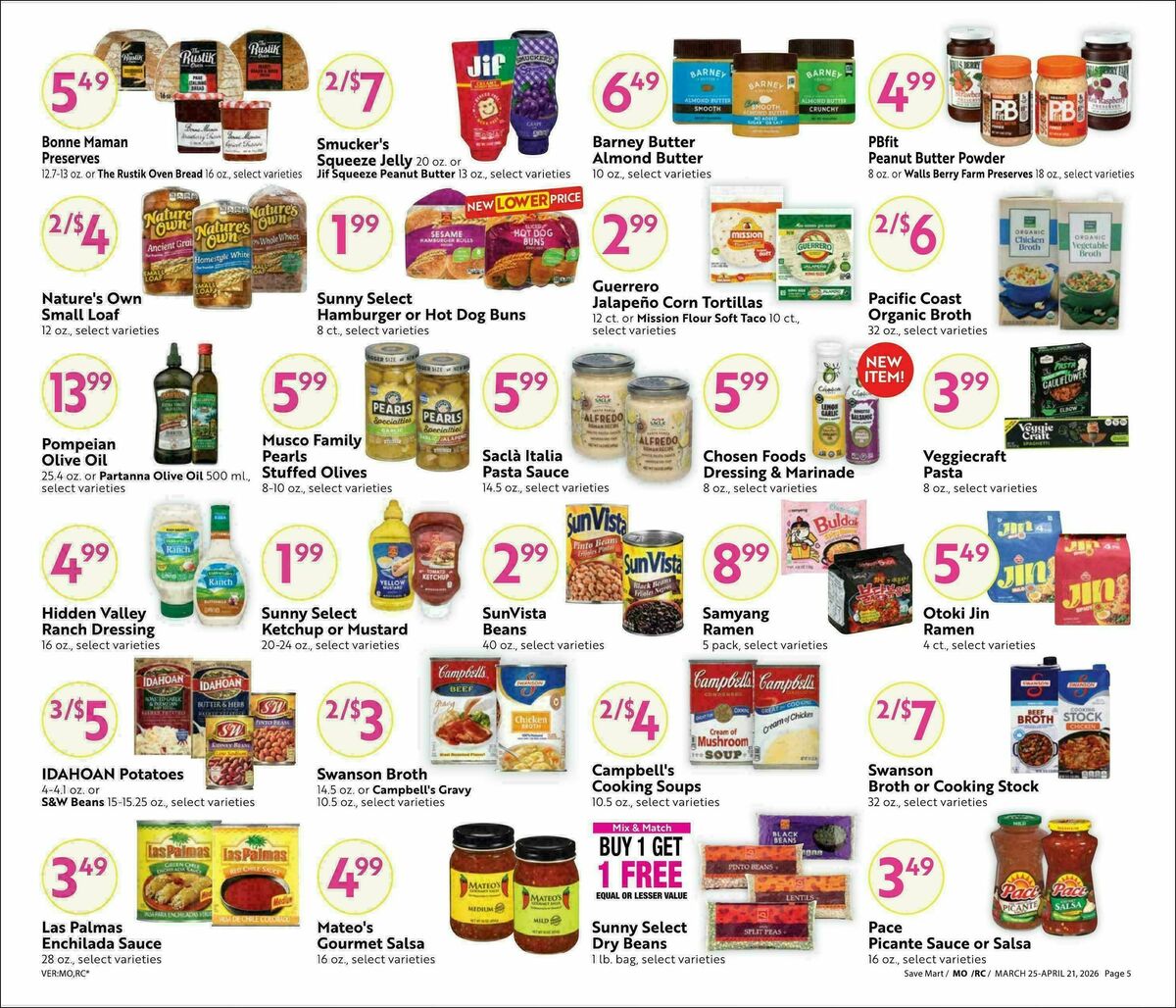 Save Mart Big Monthly Deals Weekly Ad from March 25