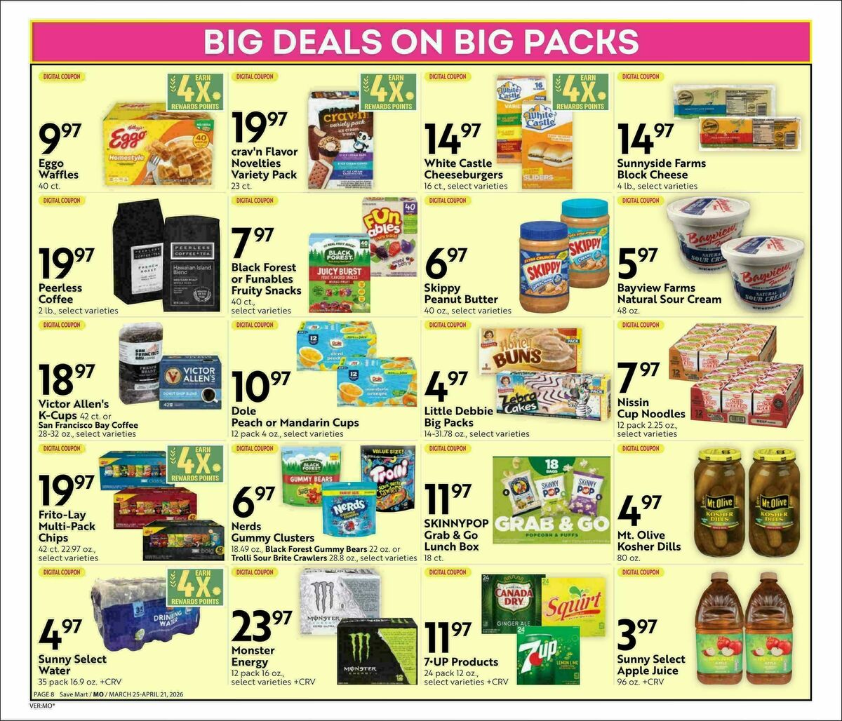 Save Mart Big Monthly Deals Weekly Ad from March 25