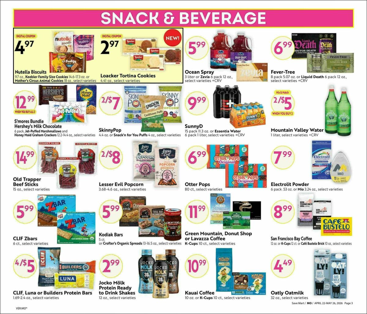 Save Mart Big Monthly Deals Weekly Ad from April 22