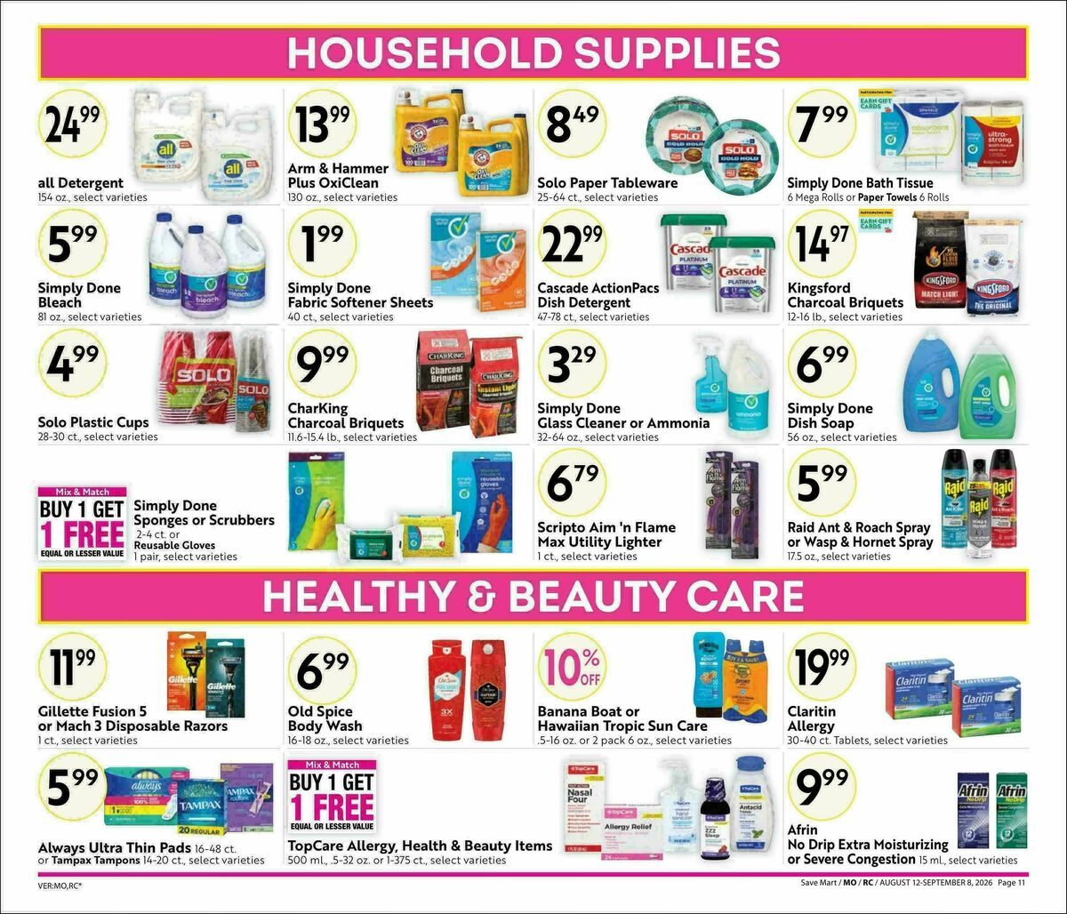 Save Mart Weekly Ad from August 12