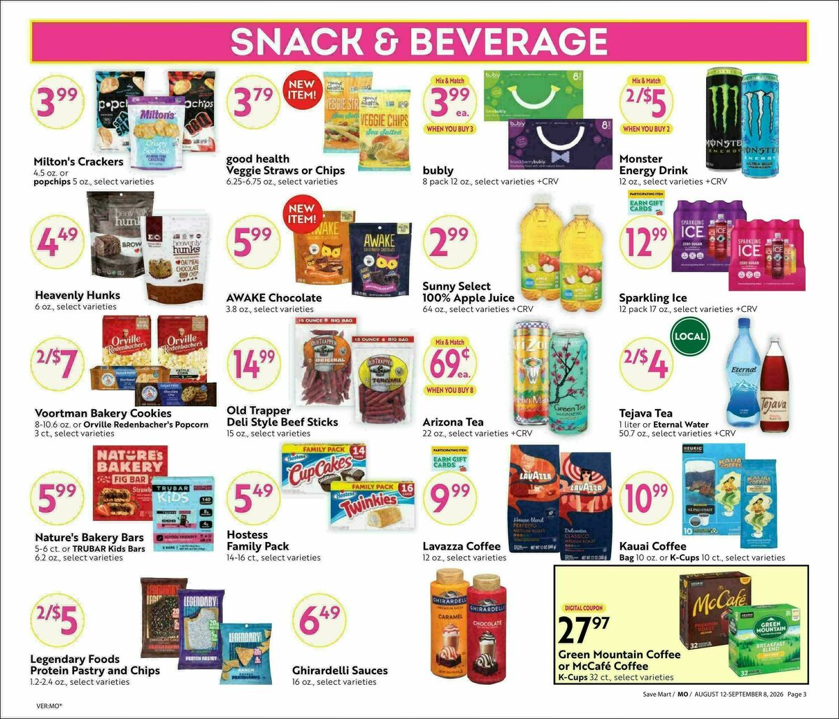 Save Mart Weekly Ad from August 12