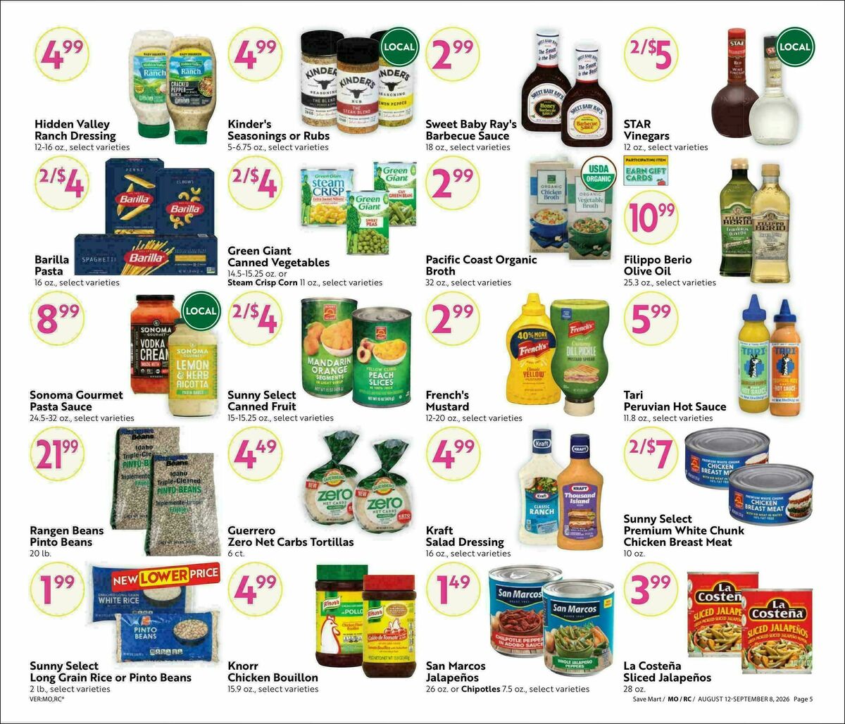 Save Mart Weekly Ad from August 12