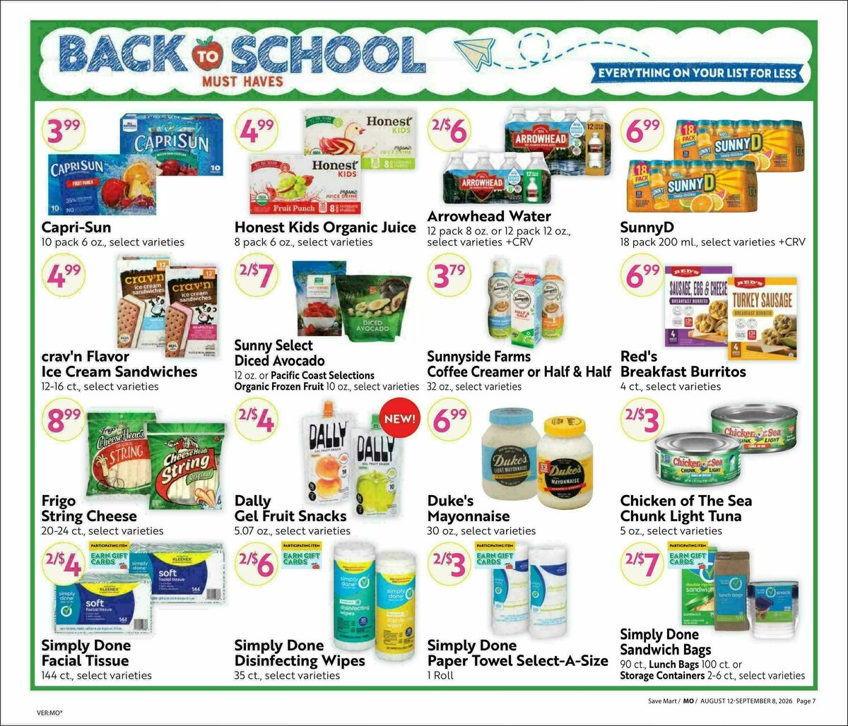 Save Mart Weekly Ad from August 12