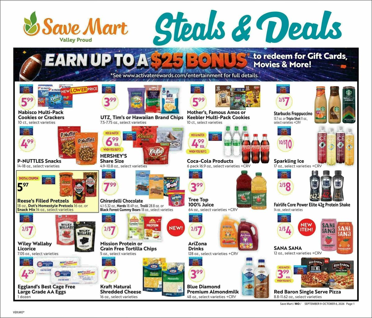 Save Mart Big Monthly Deals Weekly Ad from September 9