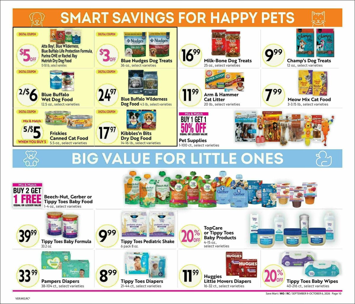 Save Mart Big Monthly Deals Weekly Ad from September 9