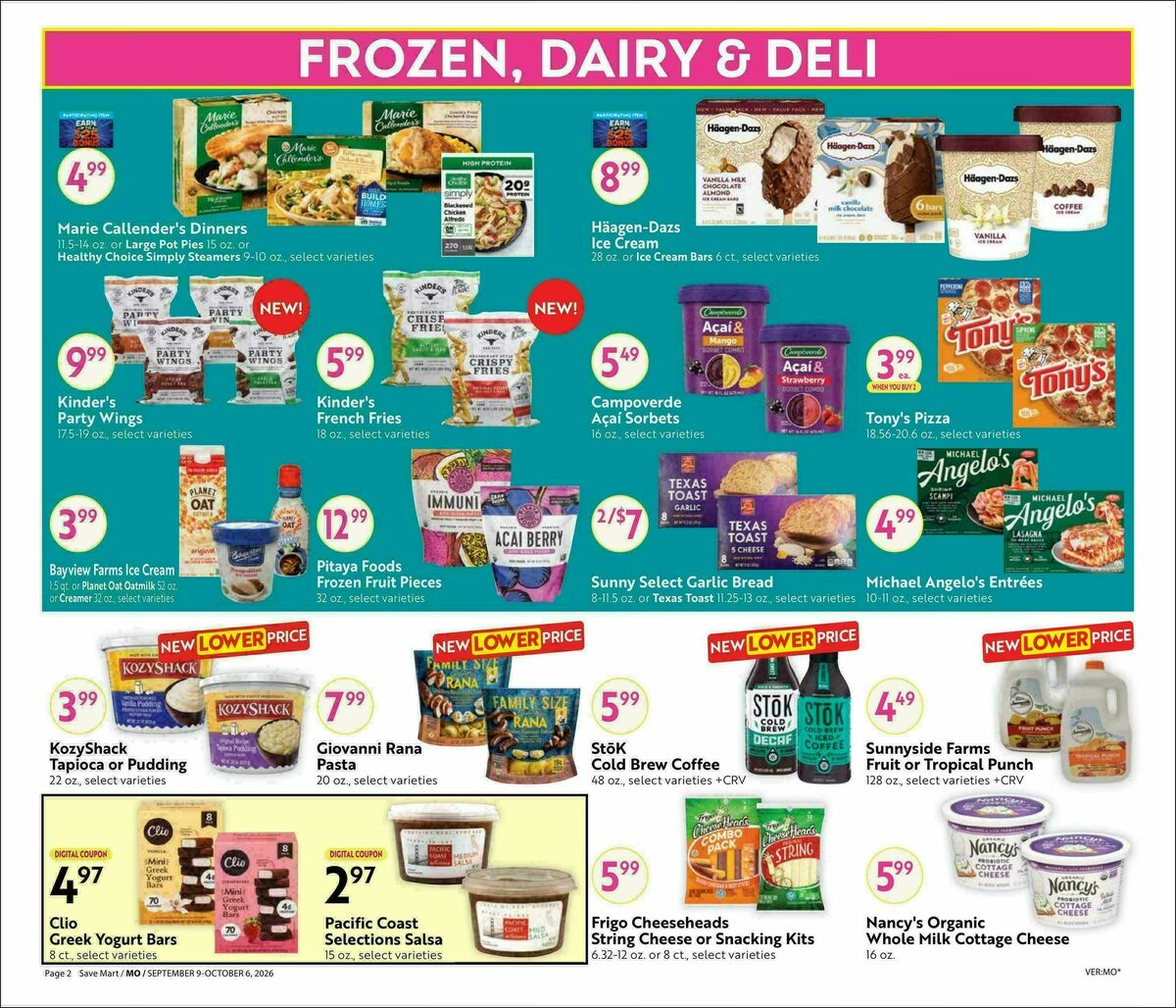 Save Mart Big Monthly Deals Weekly Ad from September 9