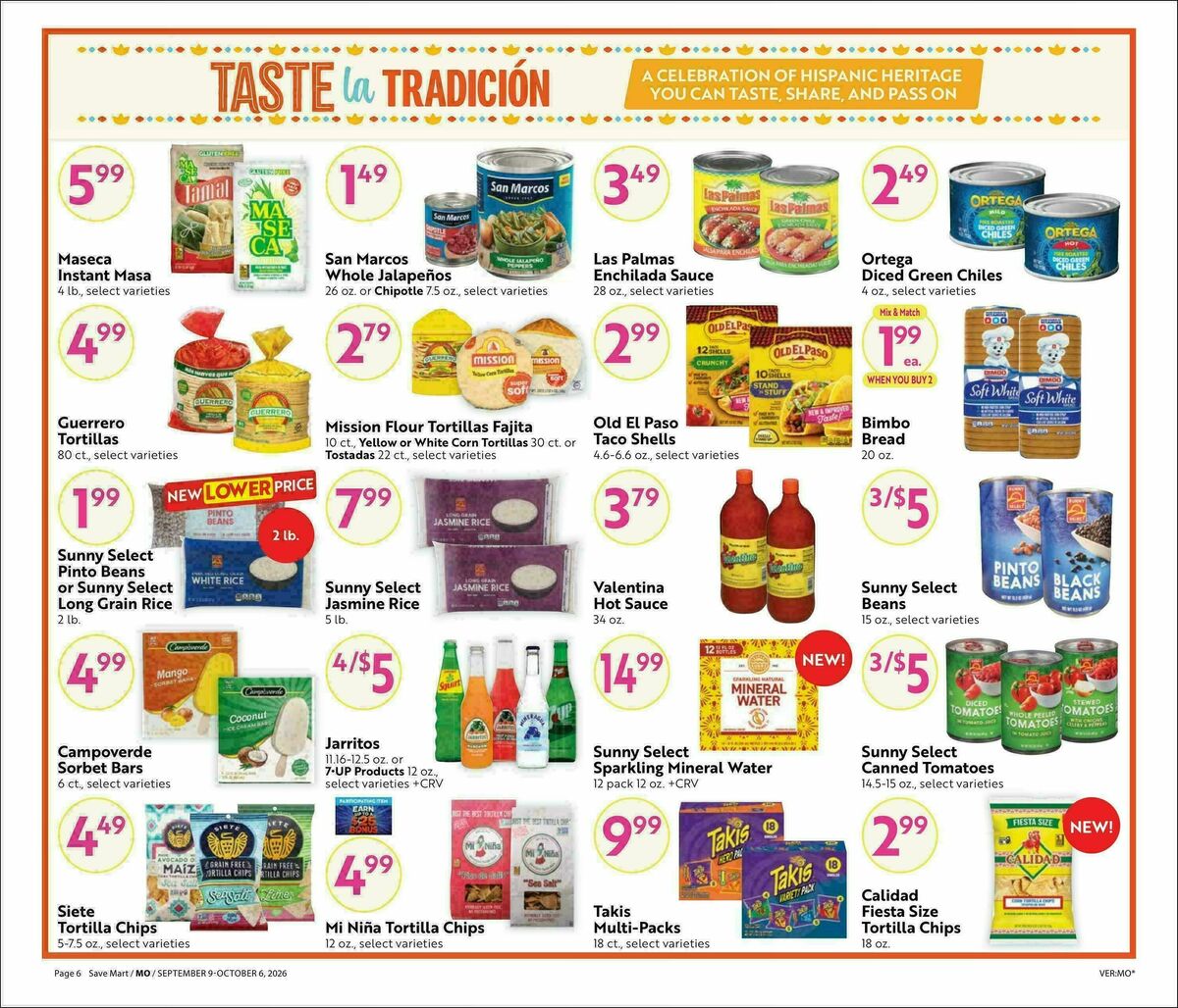 Save Mart Big Monthly Deals Weekly Ad from September 9