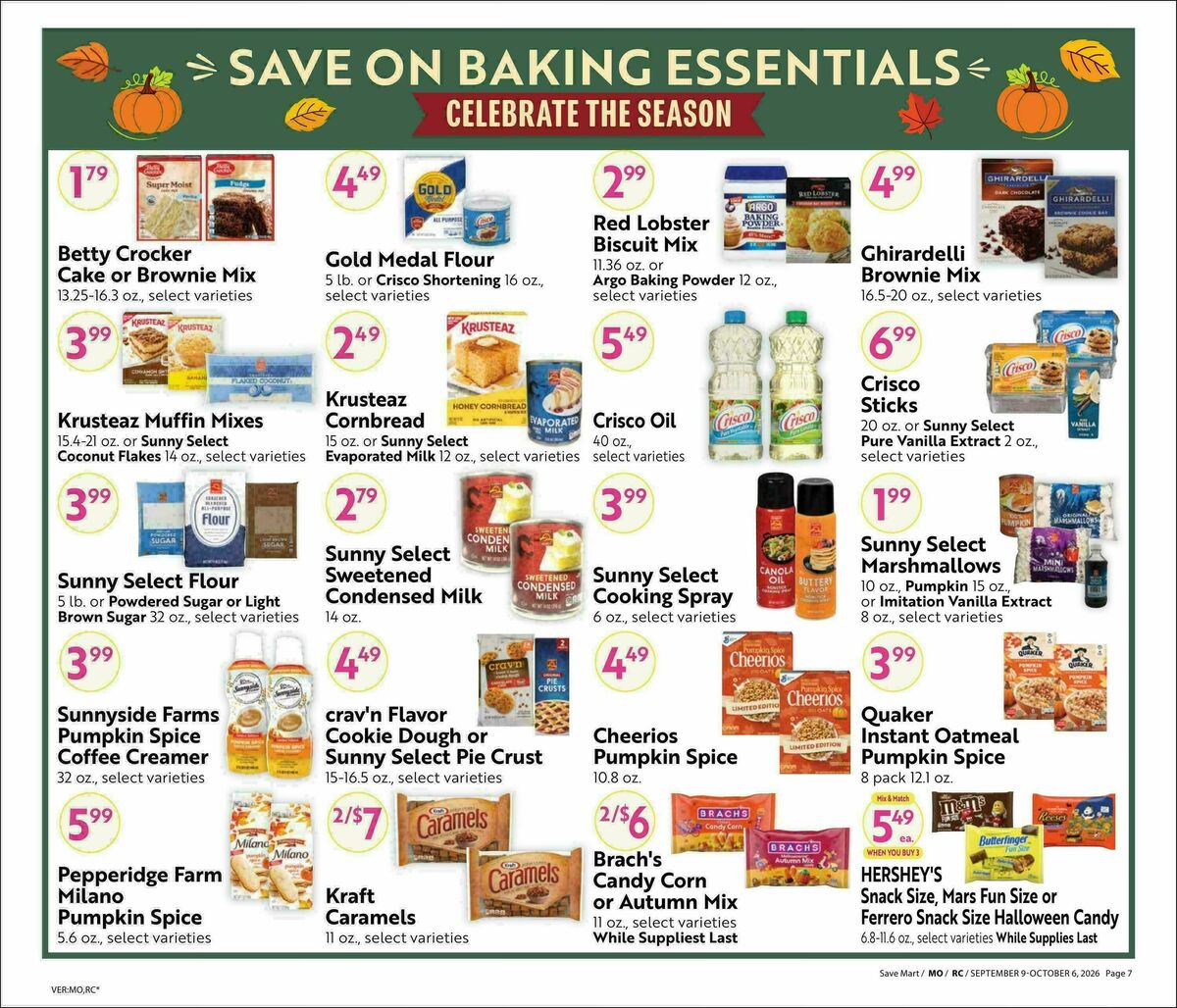 Save Mart Big Monthly Deals Weekly Ad from September 9