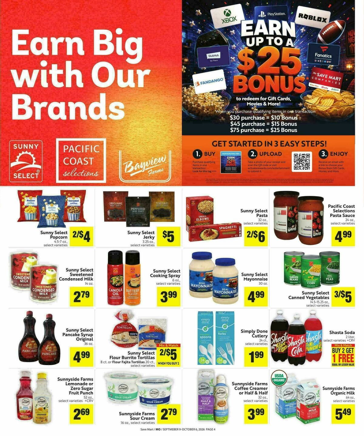 Save Mart Our Brands Weekly Ad from September 9